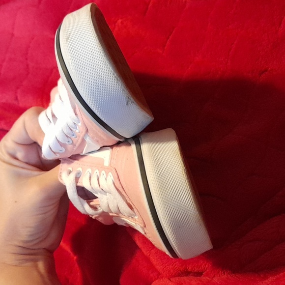 Vans Sneakers Classic Skate Girls Pink White size 1 Shoes - Picture 6 of 13
